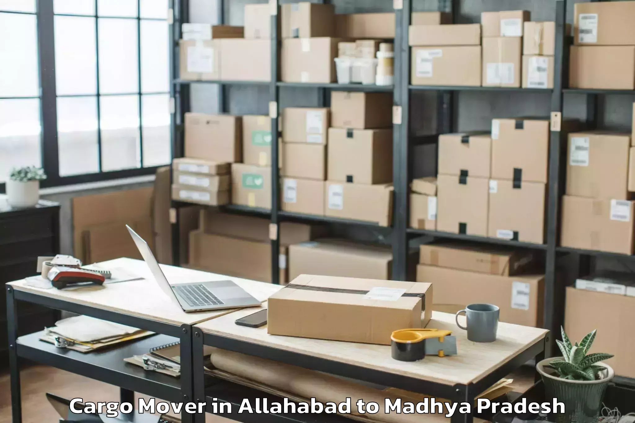 Top Allahabad to Bhopal Airport Bho Cargo Mover Available